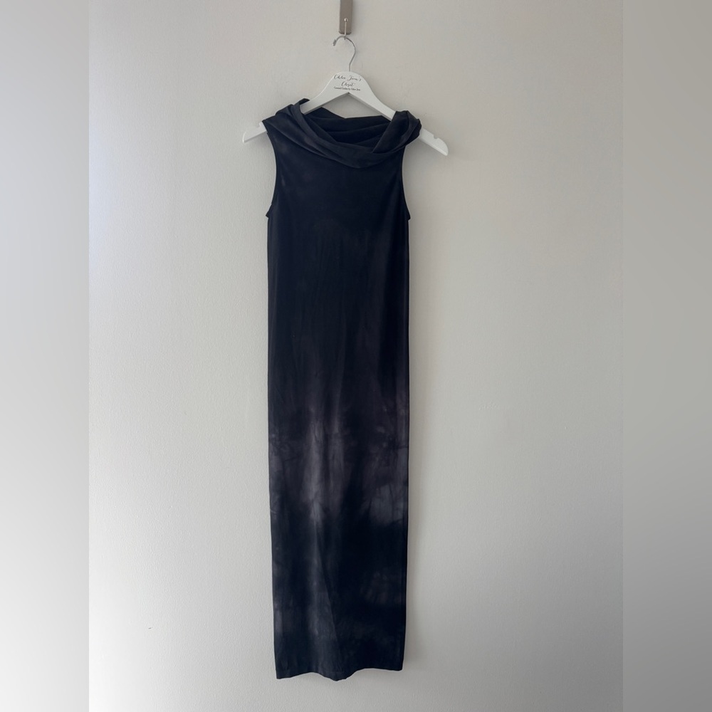 WOLFORD Cowlneck Sleeveless Maxi Dress in Black Fusion L - Picture 2 of 5